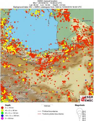 regional historical seismicity