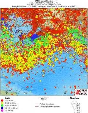 regional historical seismicity