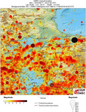 regional magnitude historical seismicity
