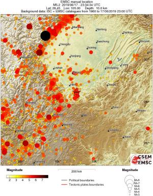regional magnitude historical seismicity