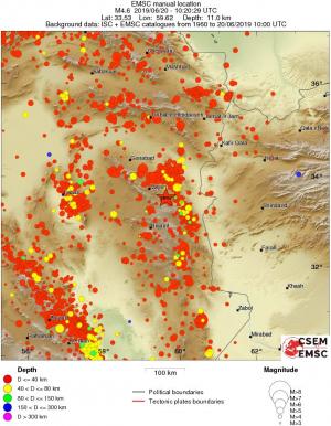 regional historical seismicity