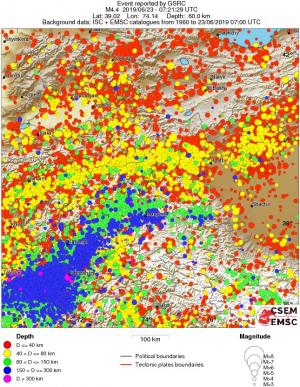 regional historical seismicity