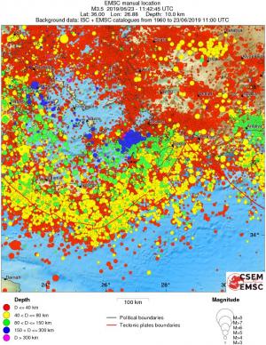 regional historical seismicity