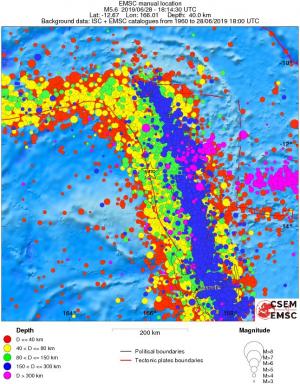 regional historical seismicity