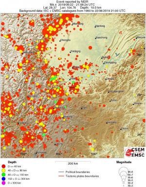 regional historical seismicity
