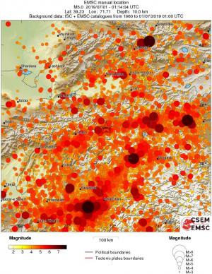 regional magnitude historical seismicity