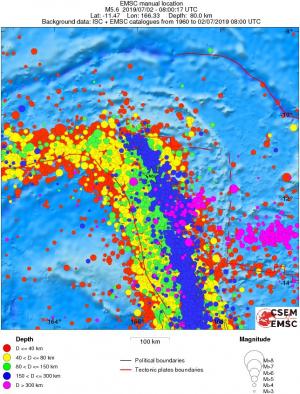 regional historical seismicity
