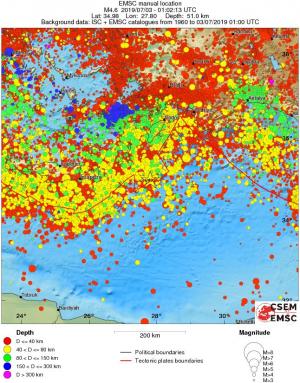 regional historical seismicity