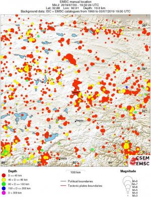 regional historical seismicity