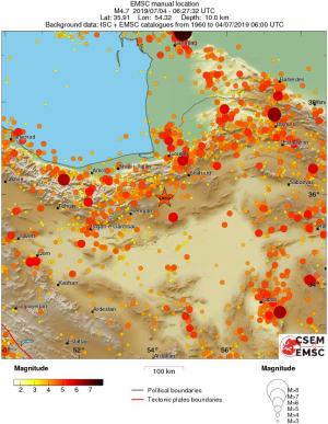 regional magnitude historical seismicity