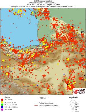 regional historical seismicity