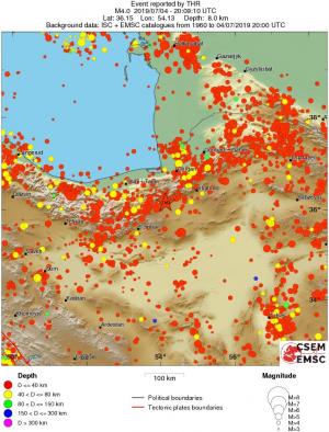 regional historical seismicity