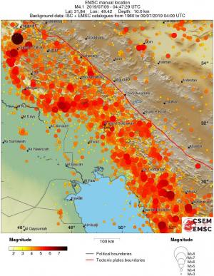 regional magnitude historical seismicity