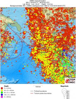 regional historical seismicity
