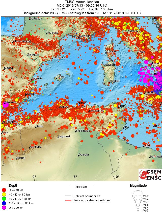 wide historical seismicity