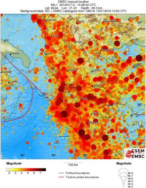 regional magnitude historical seismicity