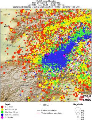 regional historical seismicity