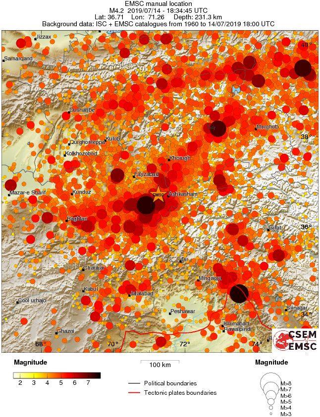 regional magnitude historical seismicity