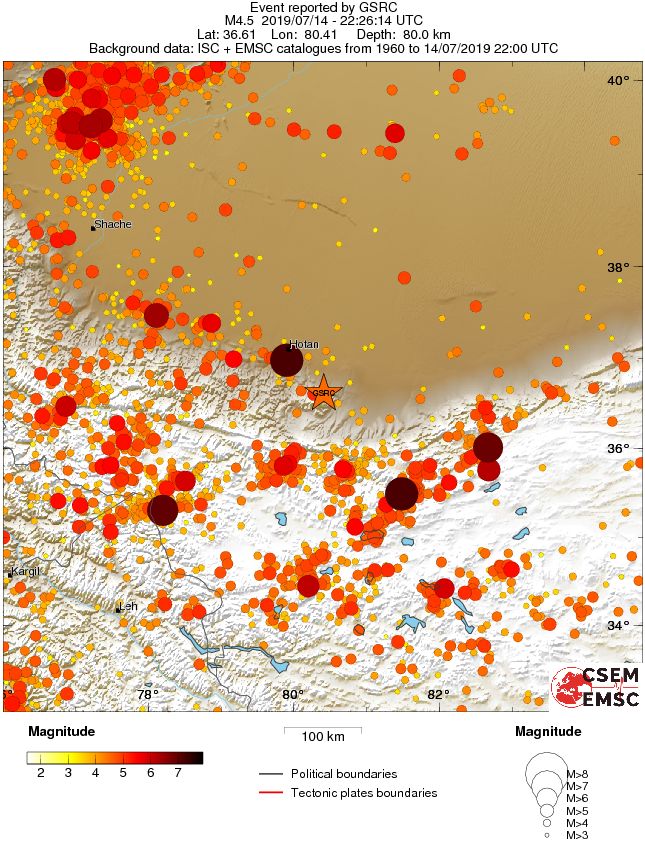 regional magnitude historical seismicity