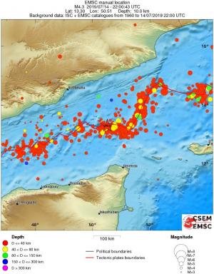 regional historical seismicity