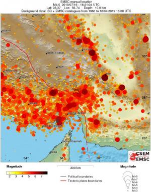 regional magnitude historical seismicity