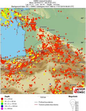 regional historical seismicity