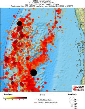 regional magnitude historical seismicity