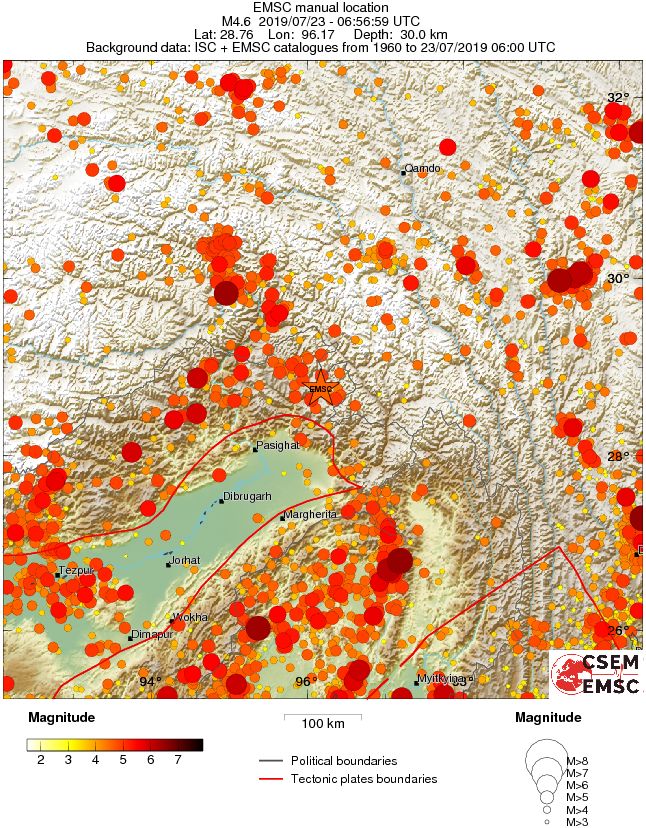 regional magnitude historical seismicity