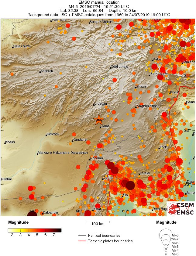 regional magnitude historical seismicity