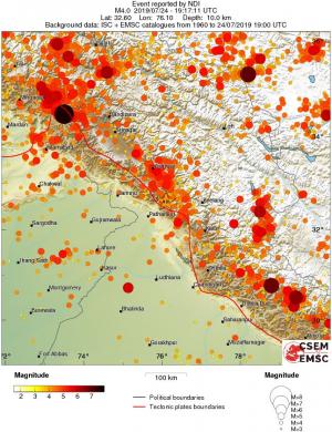 regional magnitude historical seismicity