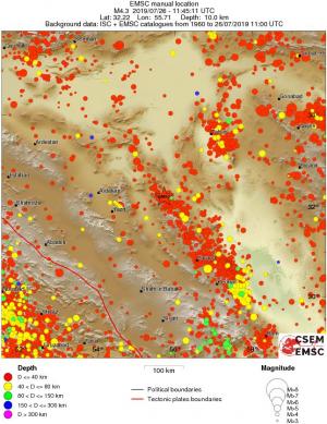 regional historical seismicity