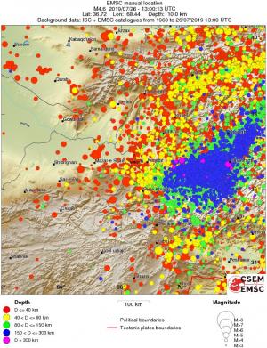 regional historical seismicity
