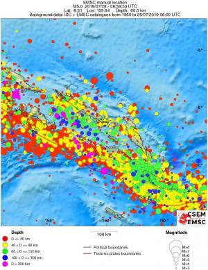 regional historical seismicity
