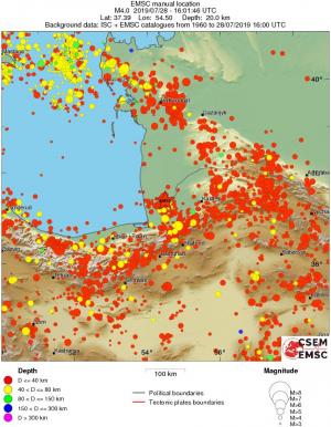 regional historical seismicity