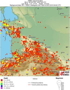 regional historical seismicity