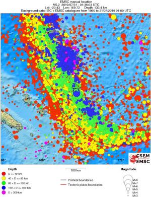 regional historical seismicity