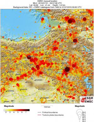 regional magnitude historical seismicity