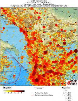 regional magnitude historical seismicity