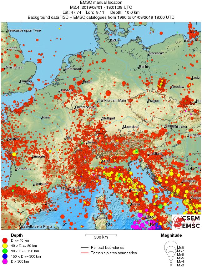 wide historical seismicity