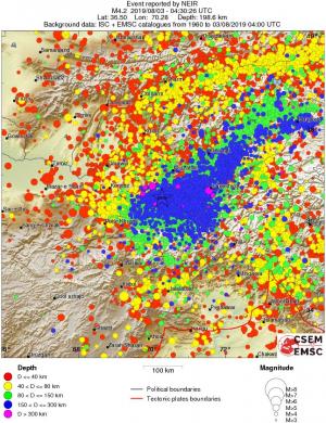 regional historical seismicity