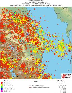 regional historical seismicity