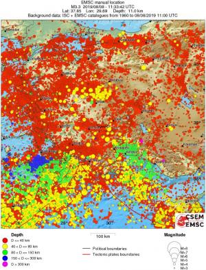 regional historical seismicity