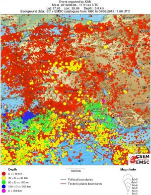 regional historical seismicity