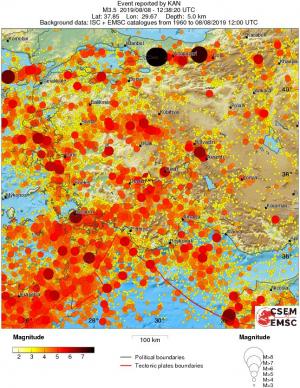 regional magnitude historical seismicity