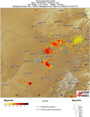 regional magnitude historical seismicity