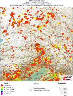 regional historical seismicity