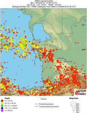 regional historical seismicity