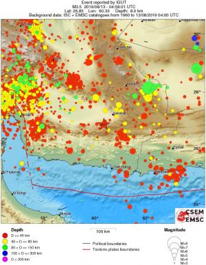 regional historical seismicity