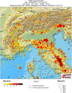 regional magnitude historical seismicity