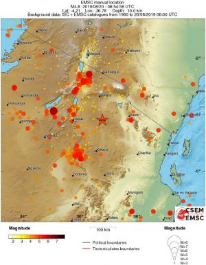 regional magnitude historical seismicity
